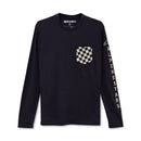 Check Long Sleeve Tee Black M