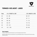 Size chart for REVIT Tornado 4 H2O Jacket - Ladies