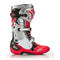 Tech-10 MX Boots Black/White/Silver/Fluoro Red 9