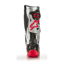 Tech-10 MX Boots Black/White/Silver/Fluoro Red 9