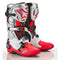 Tech-10 MX Boots Black/White/Silver/Fluoro Red 8