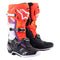 Tech-10 MX Boots Black/Red Fluoro/Orange Fluoro/White 11