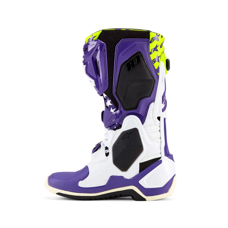 Tech-10 MX Boots Limited Edition Dirt Studios White/ Purple/Yellow Fluoro 11