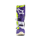 Tech-10 MX Boots Limited Edition Dirt Studios White/ Purple/Yellow Fluoro 10