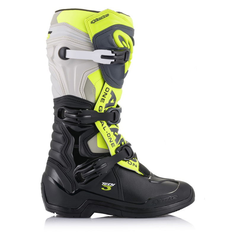 Tech-3 MX Boots Black/Cool Gray/Yellow Fluoro 14