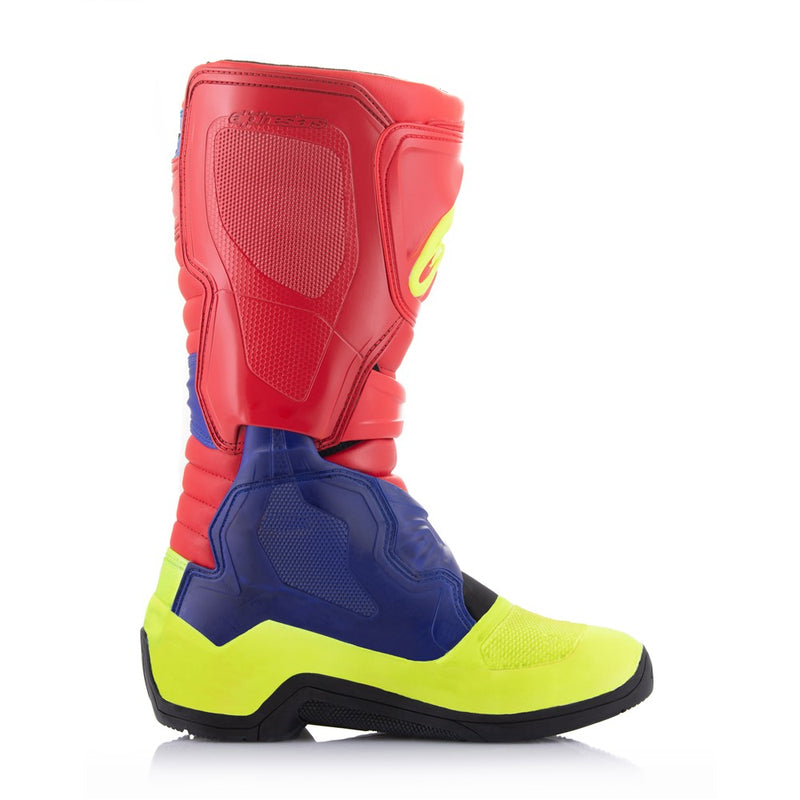 Tech-3 MX Boots Bright Red/Dark Blue/Fluoro Yellow 11