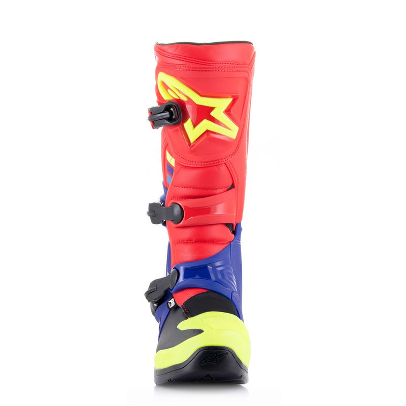 Tech-3 MX Boots Bright Red/Dark Blue/Fluoro Yellow 12