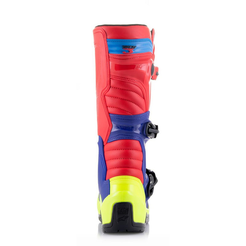 Tech-3 MX Boots Bright Red/Dark Blue/Fluoro Yellow 12