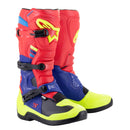 Tech-3 MX Boots Bright Red/Dark Blue/Fluoro Yellow 12