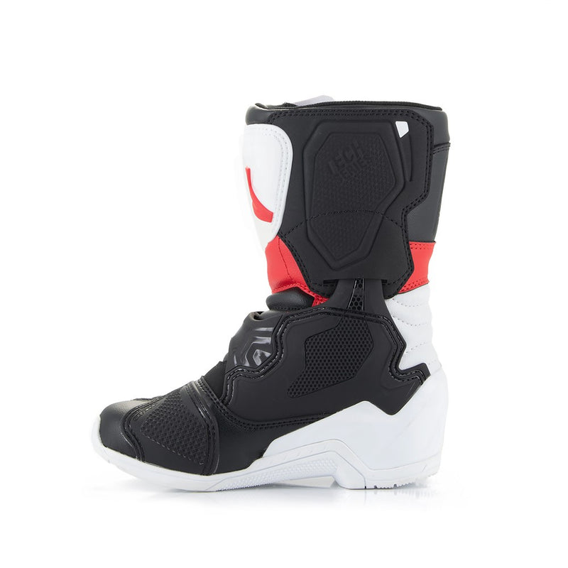 Tech-3S Kids MX Boots White/Black/Bright Red 13