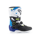 Tech-3S Kids MX Boots White/Black/Enamel Blue 12