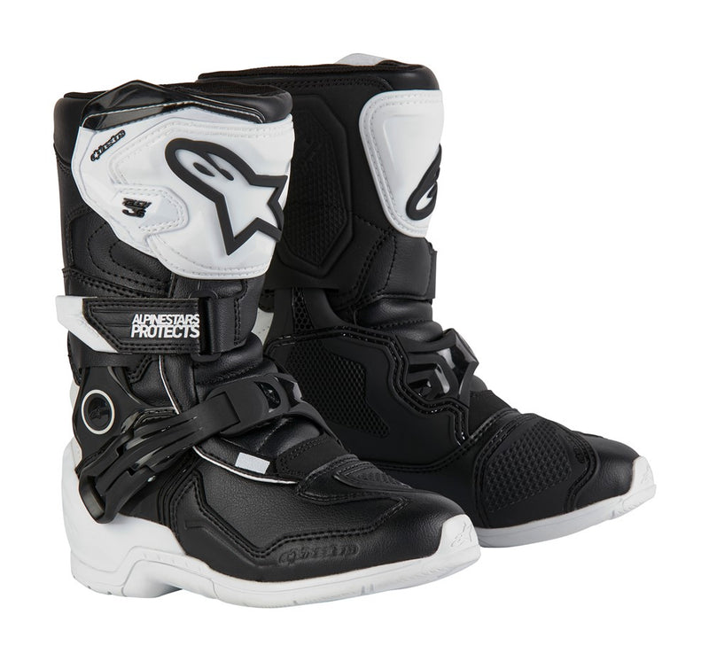 Tech-3S Kids MX Boots White/Black 1