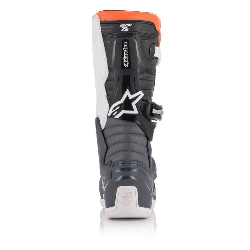 Tech-7S Youth MX Boots Black/Gray/White/Orange Fluoro 2