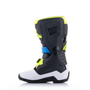 Tech-7S Youth MX Boots Black/Enamel Blue/Yellow Fluoro 2