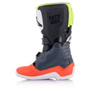 Tech-7S Youth MX Boots Dark Gray/Red Fluoro/Yellow Fluoro 7