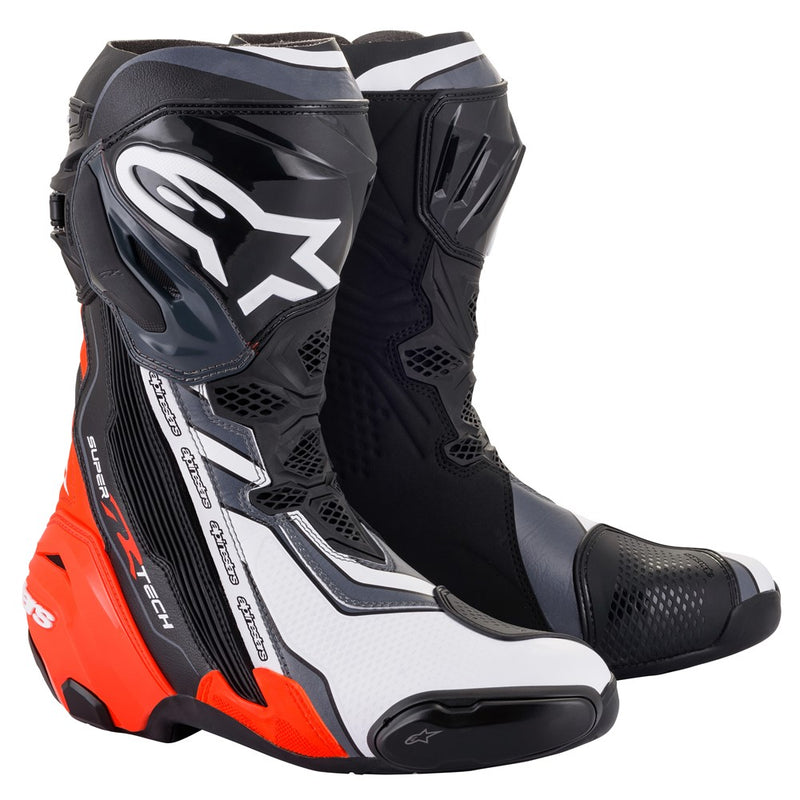 Supertech R Boots Black/Red Fluoro/White/Gray 42