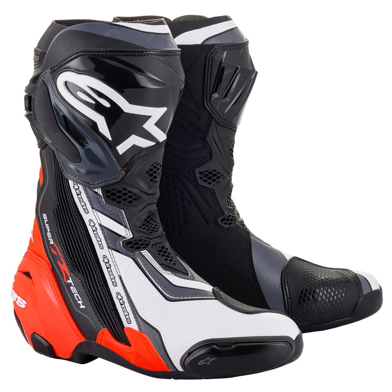 Supertech R Boots Black/Red Fluoro/White/Gray 43