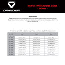 DRIRIDER Size Chart - Mens Jackets