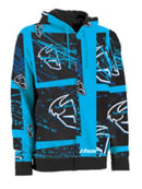 Hoody zip Thor Splatter Cyan