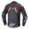 GP Plus R v4 Rideknit Leather Jacket Black/Red Fluoro/White 56