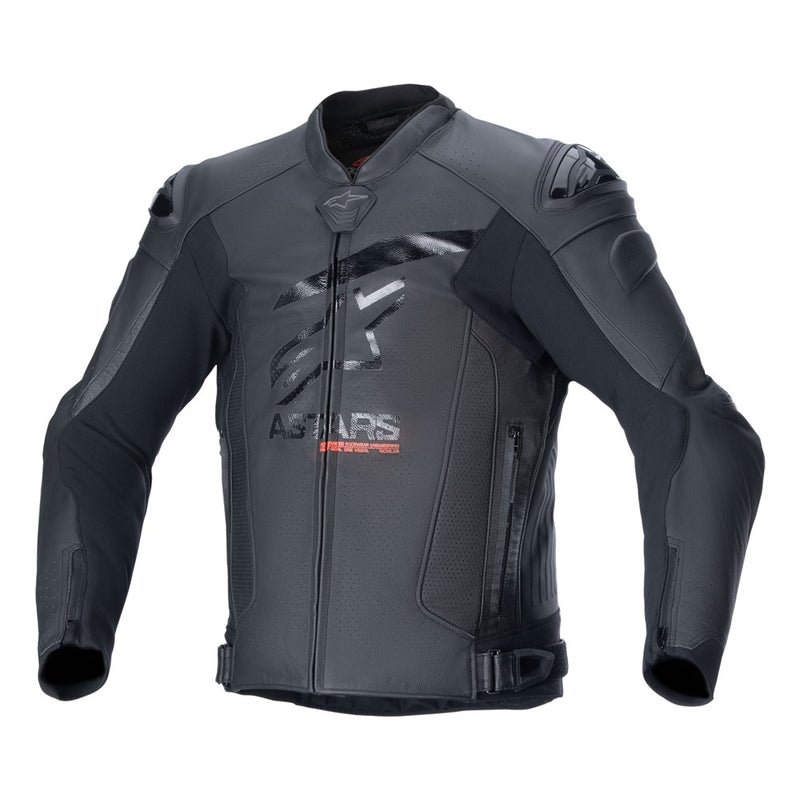 GP Plus R v4 Airflow Leather Jacket Black/Black 56