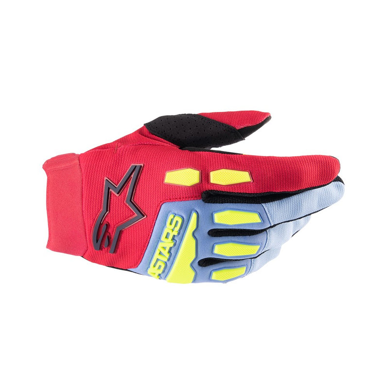 Youth Full Bore Gloves Light Blue/Red Berry/Black XXS