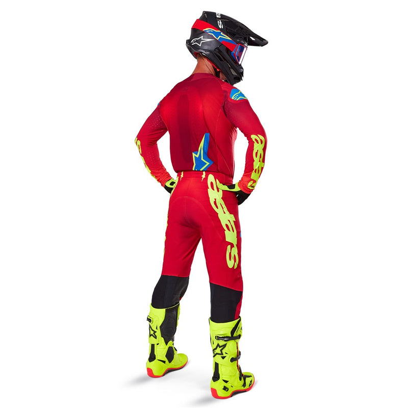 Supertech Maker Pants Bright Red/Yellow Fluoro 34