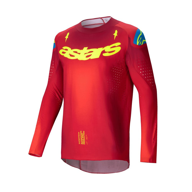 Supertech Maker Jersey Bright Red/Yellow Fluoro XL