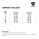 Size chart for REVIT Component 2 Jacket