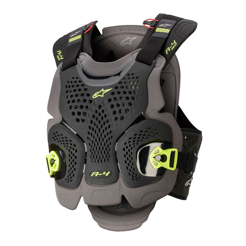 A-4 Max Chest Protector Black/Anthracite/Yellow Fluoro XS/S