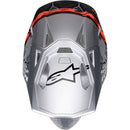 Supertech S-M10 Helmet Flood Silver/Black/Orange Fluoro Matte/Gloss L