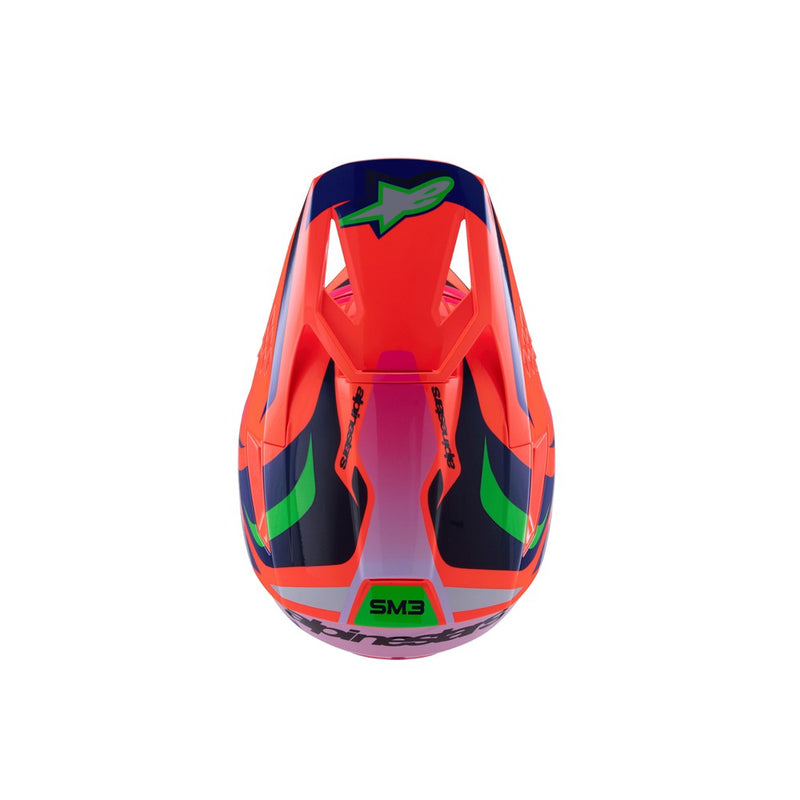 S-M3 Youth Helmet Deegan Orange Fluoro/Purple/Pink Fluoro Gloss M