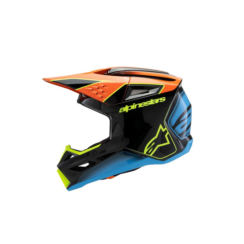 S-M3 Youth Helmet Fray Black/Orange/Yellow Fluoro Gloss M