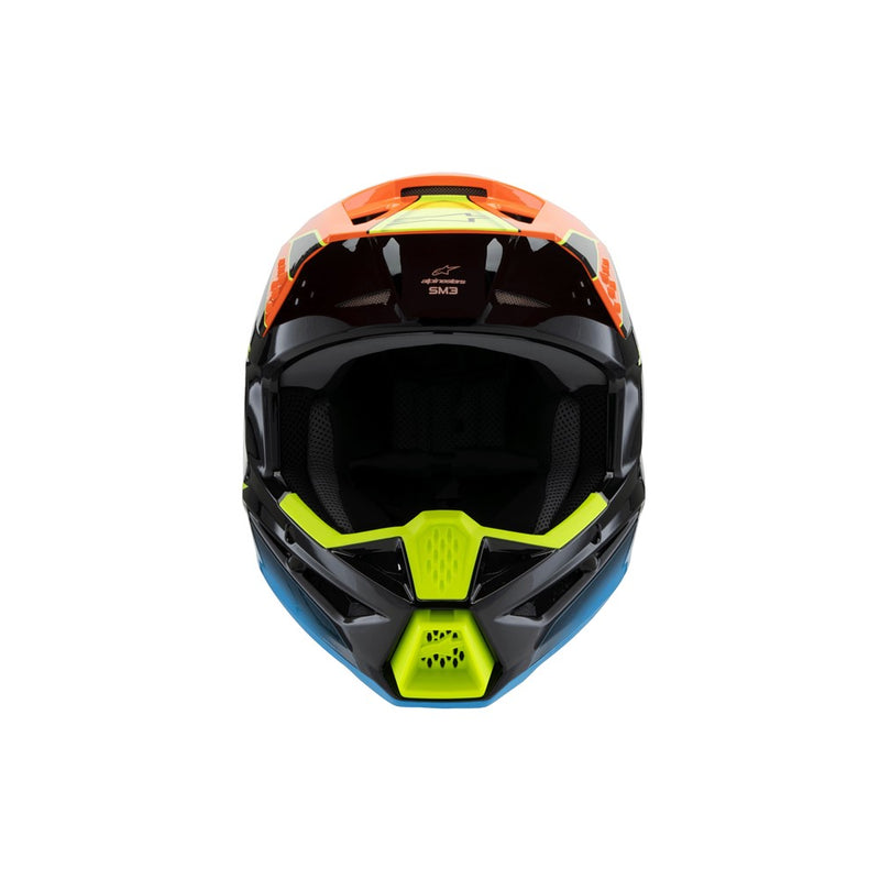 S-M3 Youth Helmet Fray Black/Orange/Yellow Fluoro Gloss M