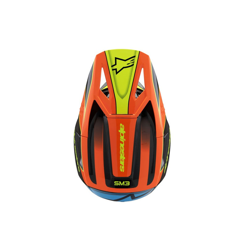 S-M3 Youth Helmet Fray Black/Orange/Yellow Fluoro Gloss M