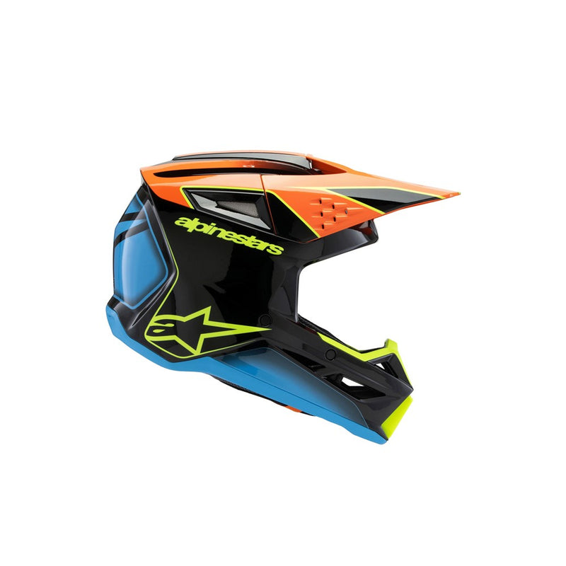 S-M3 Youth Helmet Fray Black/Orange/Yellow Fluoro Gloss M