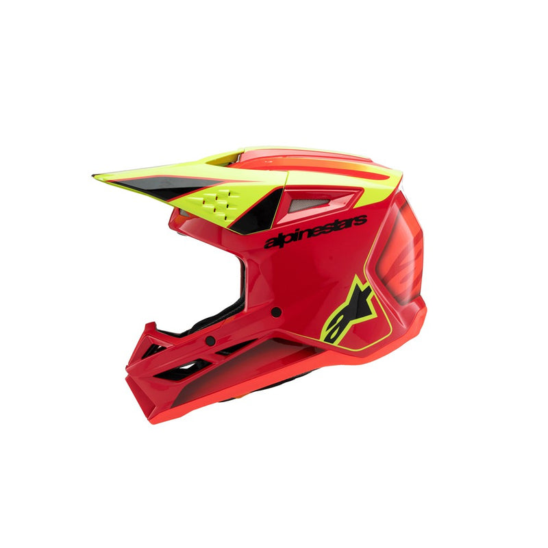 S-M3 Youth Helmet Fray Red/Yellow Fluoro/Black Gloss M