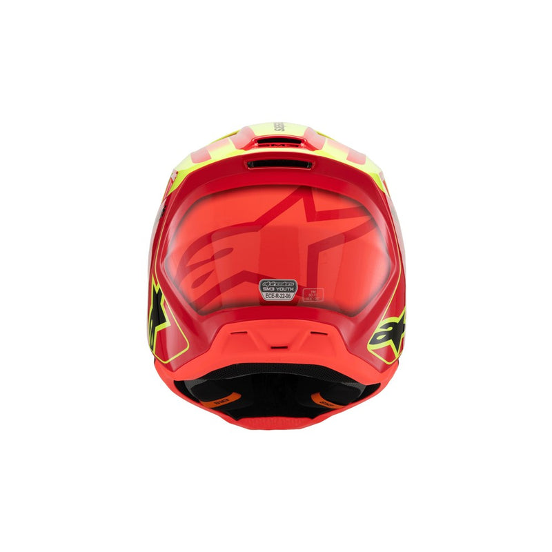 S-M3 Youth Helmet Fray Red/Yellow Fluoro/Black Gloss S