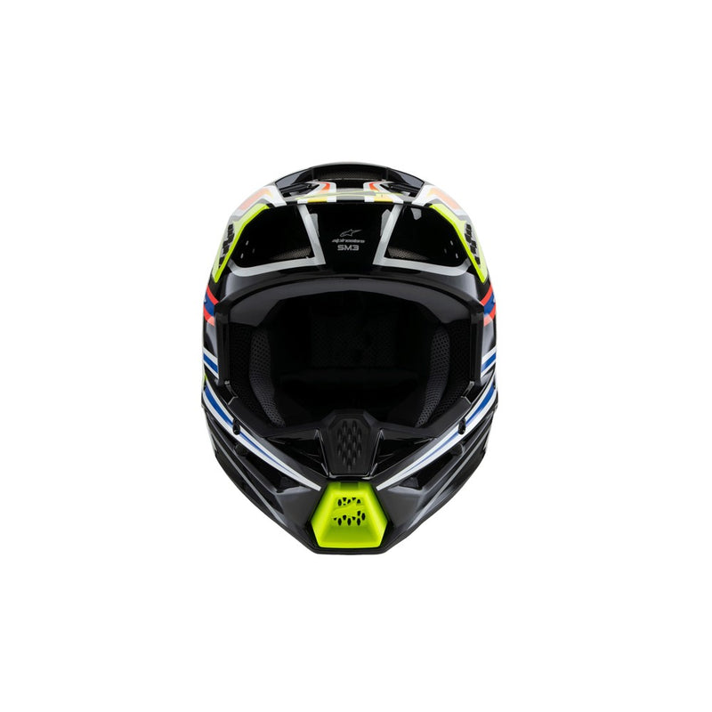 S-M3 Youth Helmet Wurx Black/Yellow Fluoro/Blue/Red Gloss M