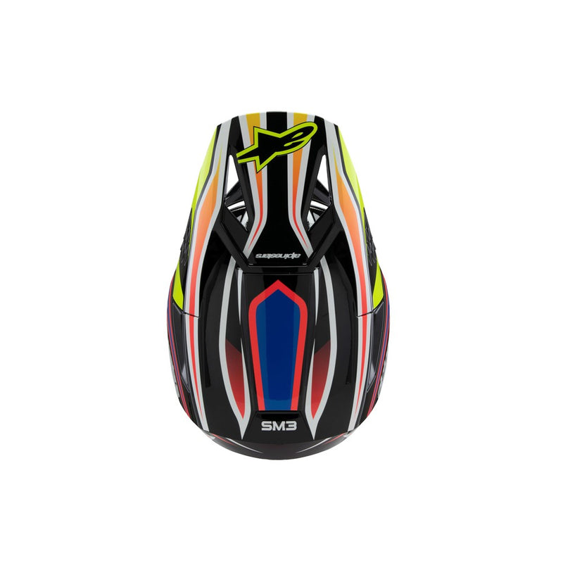 S-M3 Youth Helmet Wurx Black/Yellow Fluoro/Blue/Red Gloss M