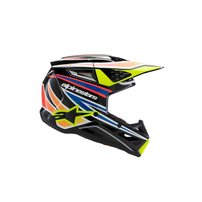 S-M3 Youth Helmet Wurx Black/Yellow Fluoro/Blue/Red Gloss M