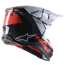 Supertech S-M8 Factory Helmet Black/White/Red Fluoro S