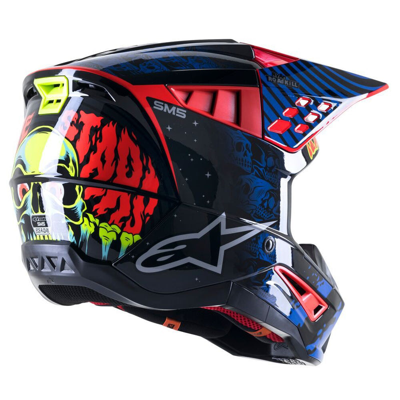 S-M5 Solar Flare Helmet Black/Blue/Red Fluoro L