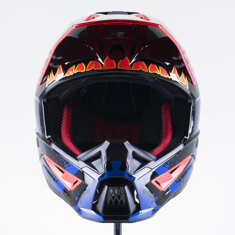 S-M5 Solar Flare Helmet Black/Blue/Red Fluoro XXL