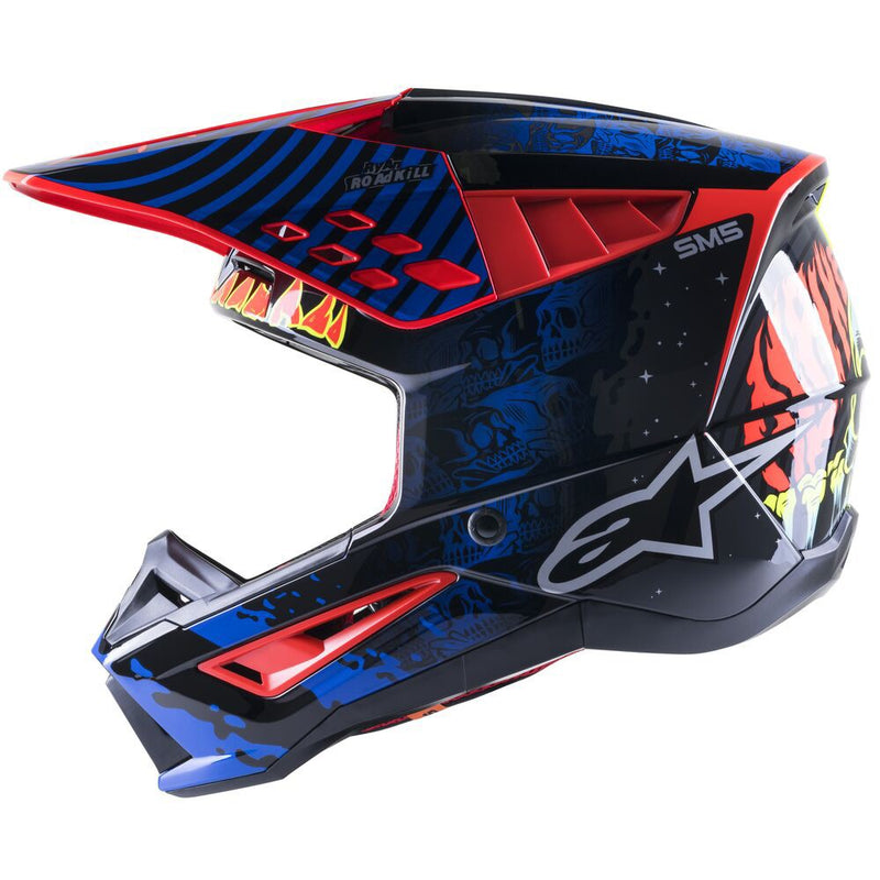 S-M5 Solar Flare Helmet Black/Blue/Red Fluoro L