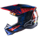 S-M5 Solar Flare Helmet Black/Blue/Red Fluoro XXL