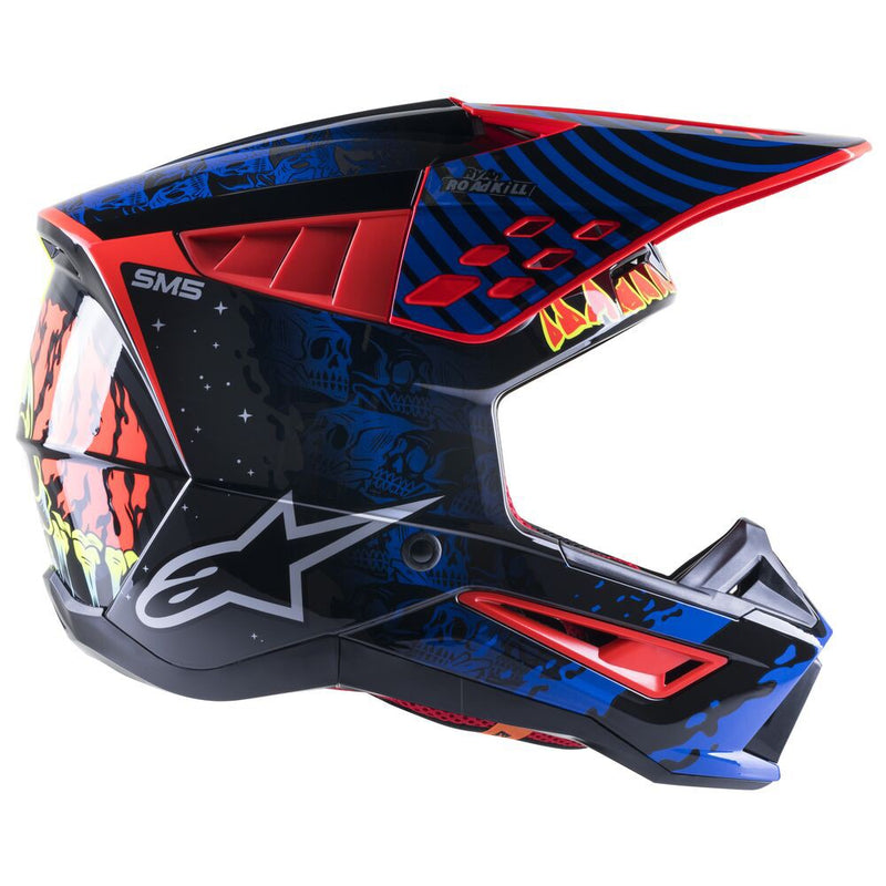 S-M5 Solar Flare Helmet Black/Blue/Red Fluoro L