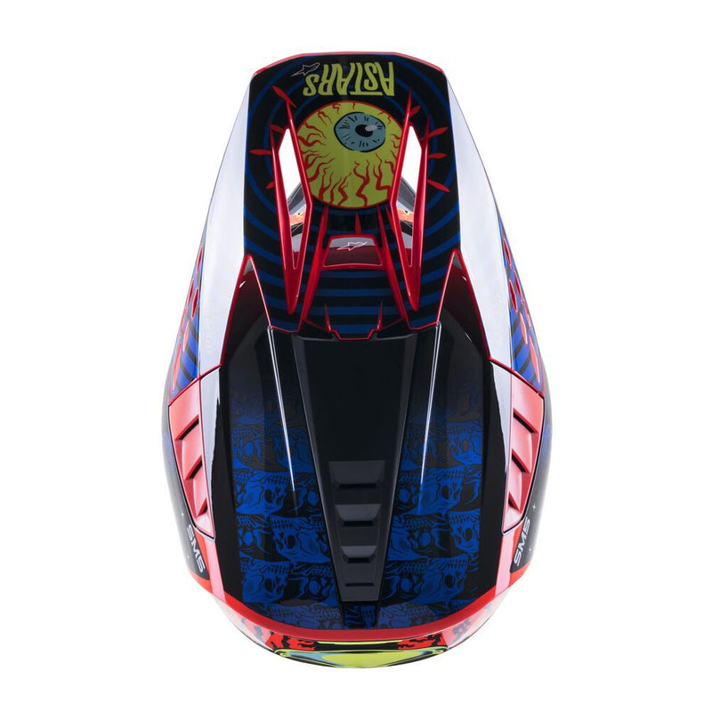 S-M5 Solar Flare Helmet Black/Blue/Red Fluoro XXL
