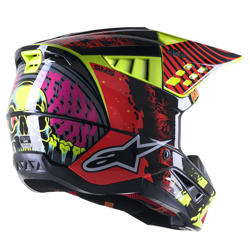 S-M5 Solar Flare Helmet Black/Red Fluoro/Yellow Fluoro L