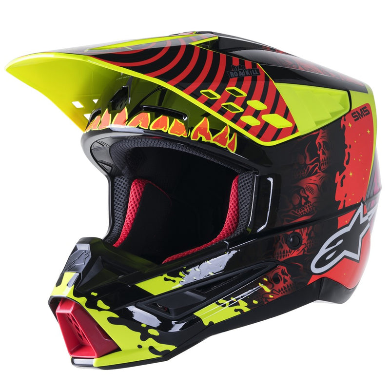 S-M5 Solar Flare Helmet Black/Red Fluoro/Yellow Fluoro XXL